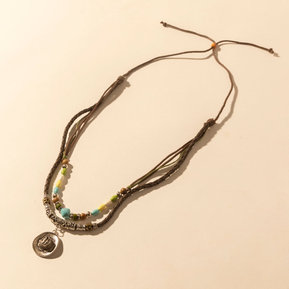 Collier Myra Santa Rosa à cordon avec perles et détail concho pour femme, style western