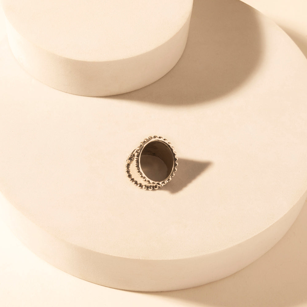 Bague réglable Myra Cactus Country pour femme avec détail cactus gravé pour un style western au quotidien
