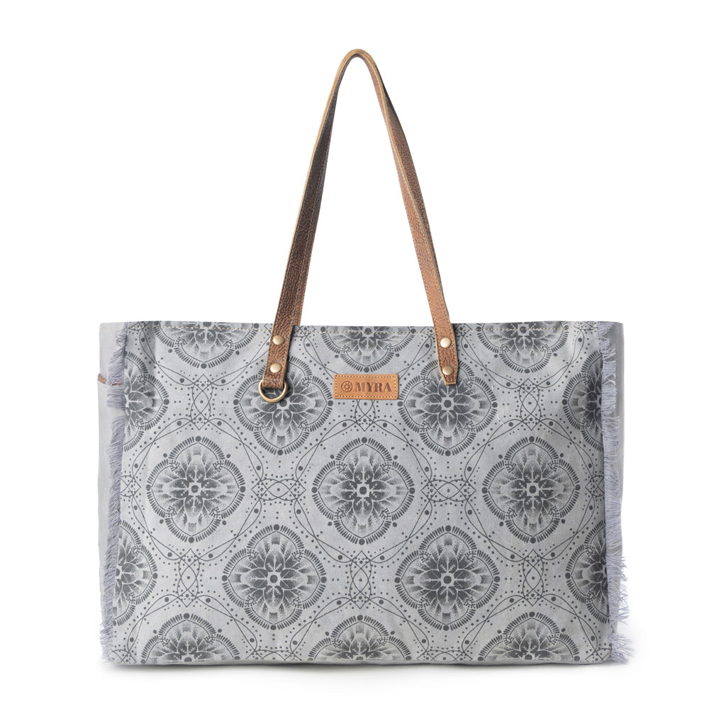 Sac de Voyage Myra Wild Compass Weekender pour femme en coloris sauge avec imprimé vintage