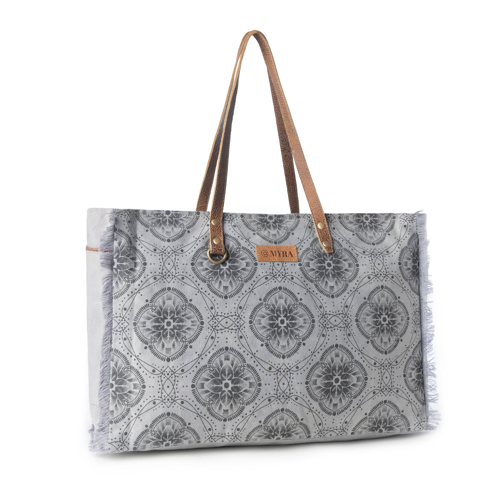 Sac de Voyage Myra Wild Compass Weekender pour femme en coloris sauge avec imprimé vintage