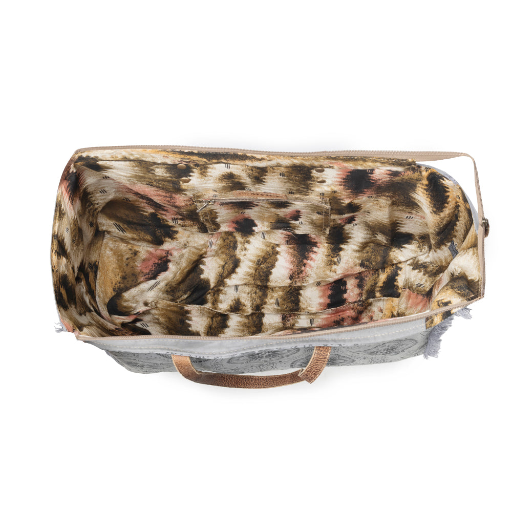 Sac de Voyage Myra Wild Compass Weekender pour femme en coloris sauge avec imprimé vintage