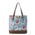 Sac fourre-tout en toile recyclée Myra Pinkpaisley pour femme en rose avec détails en cuir