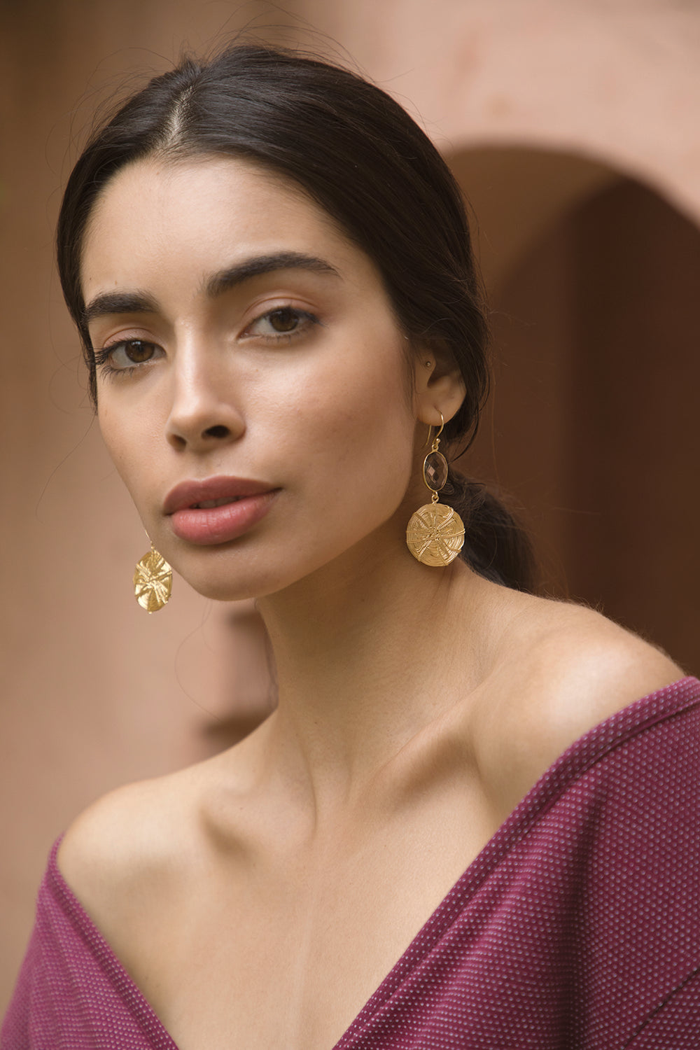 Boucles d'oreilles pendantes Stone Gaze