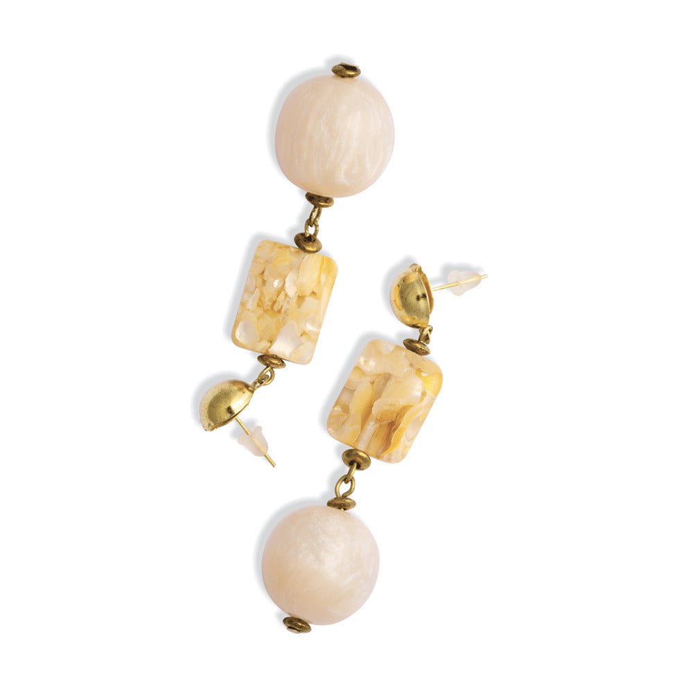 Boucles d'oreilles pendantes Perle Radieuse