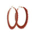 Boucles d'oreilles créoles Gala marron