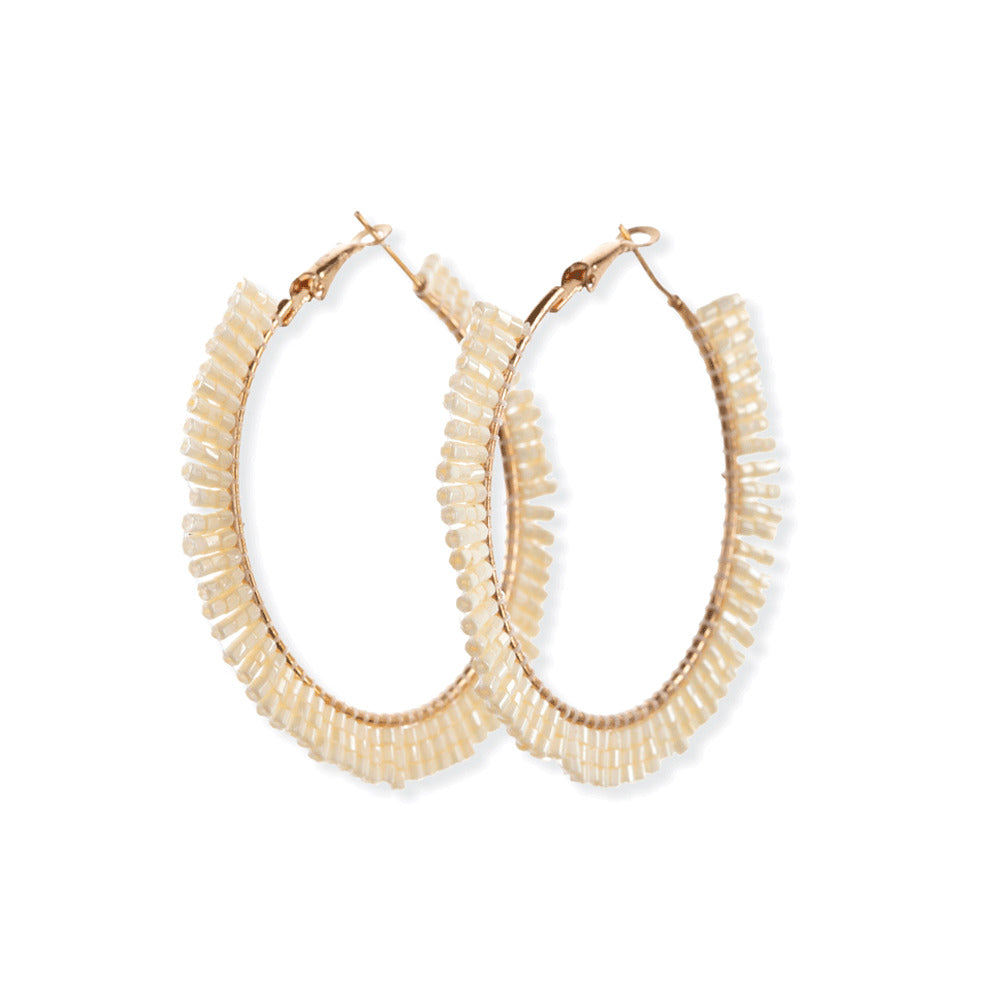 Boucles d'oreilles créoles perle Gala