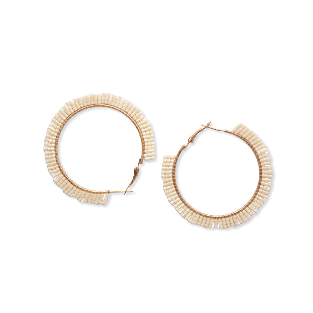 Boucles d'oreilles créoles perle Gala