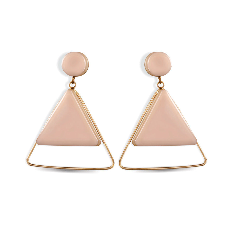 Boucles d'oreilles pendantes rose délicat