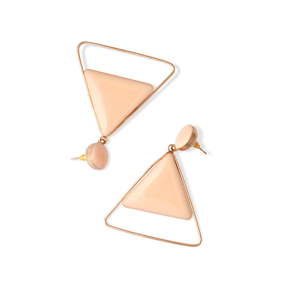 Boucles d'oreilles pendantes rose délicat
