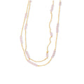 Collier superposé vigne lilas