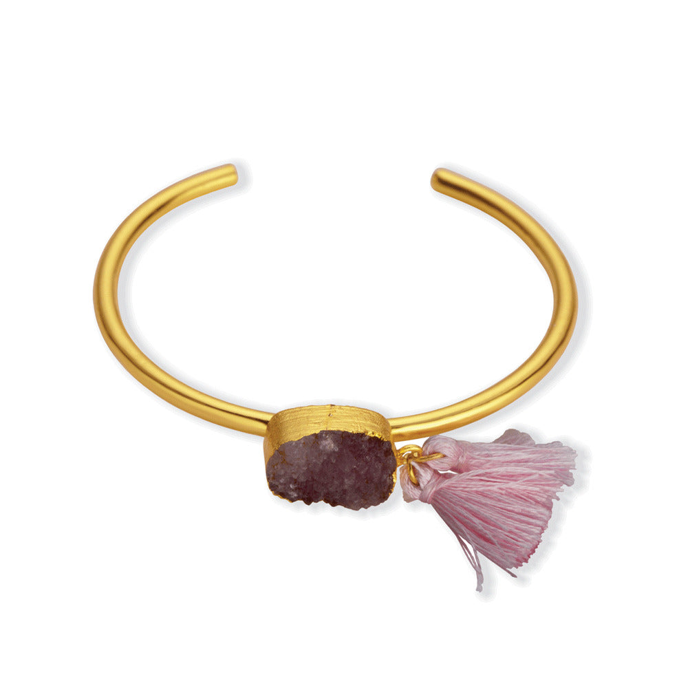 Bracelet fleuri violet