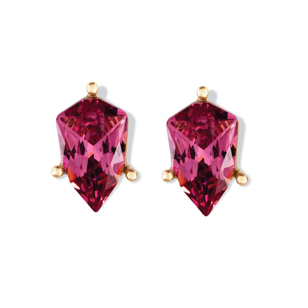 Boucles d'oreilles clous Mauve Précieux