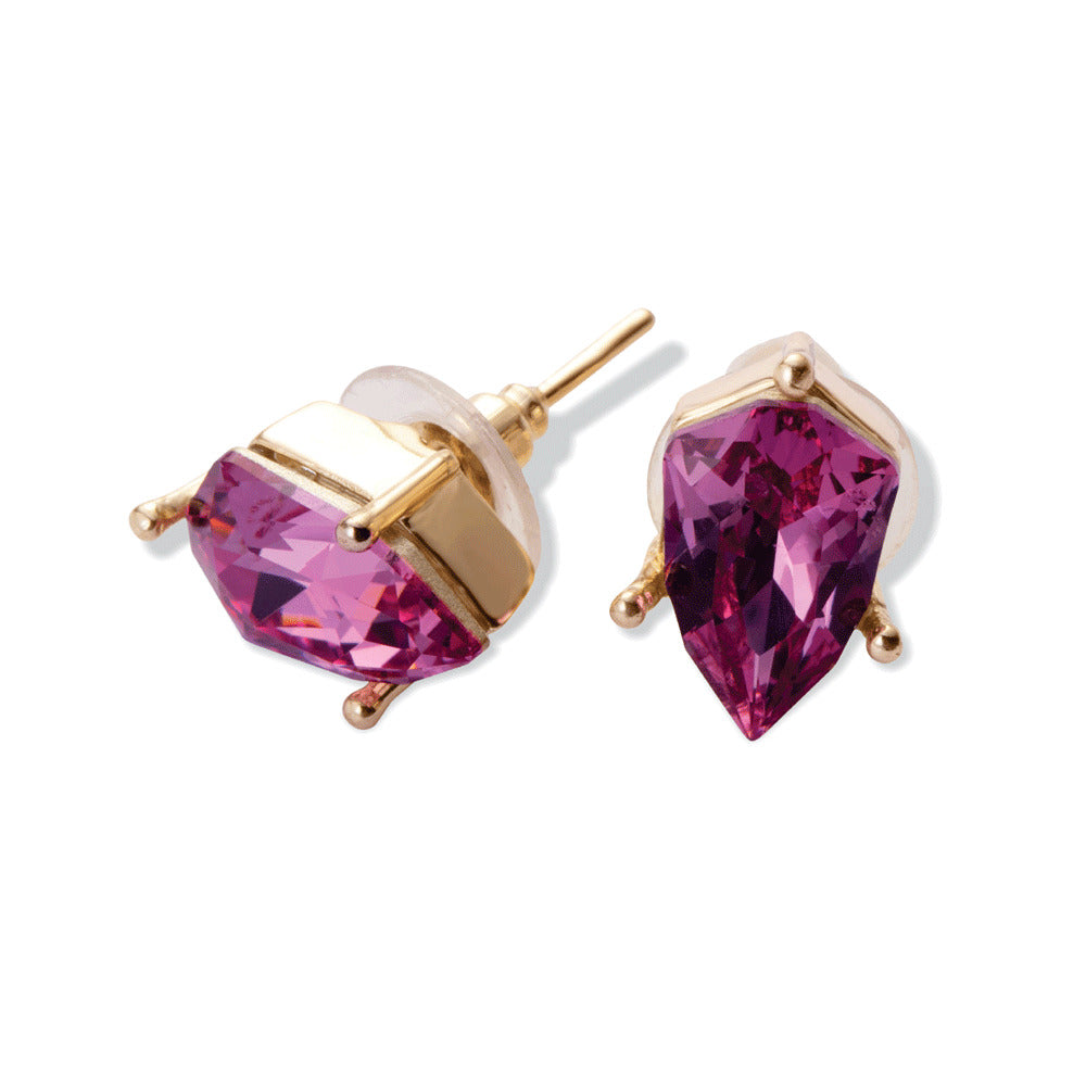 Boucles d'oreilles clous Mauve Précieux