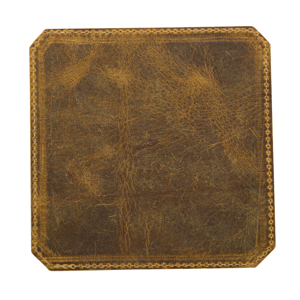 Dessous de verre ondulé marron - Lot de 4