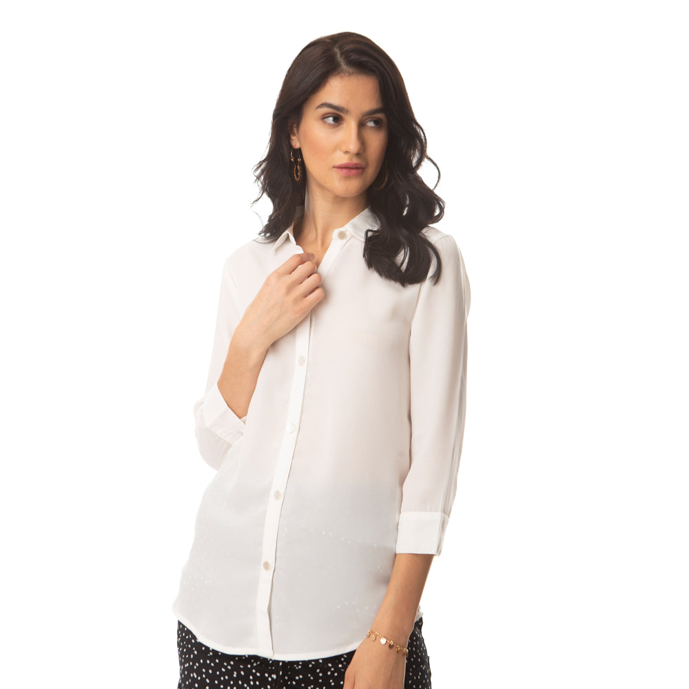 Chemise chic blanche minimaliste