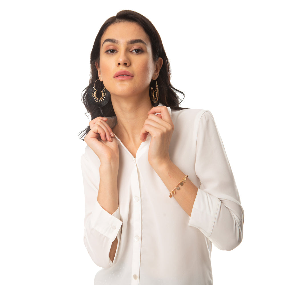 Chemise chic blanche minimaliste