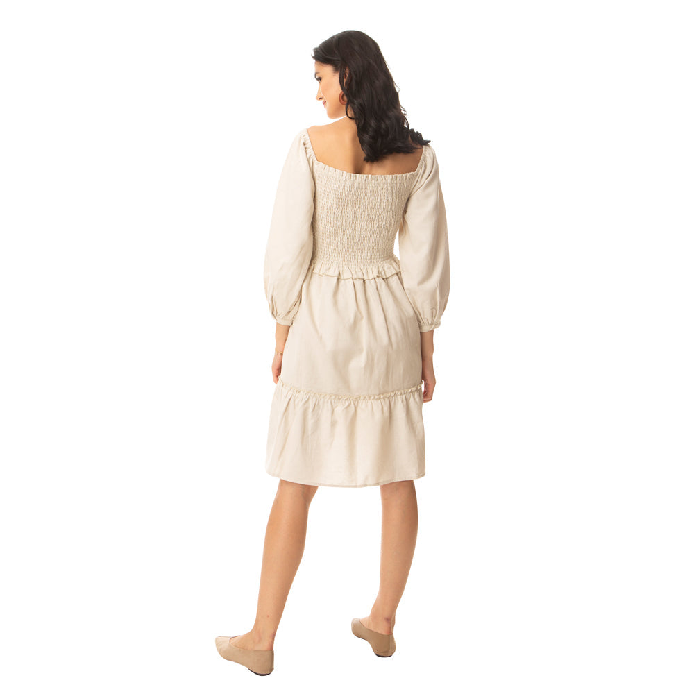 Robe smockée tempête du désert