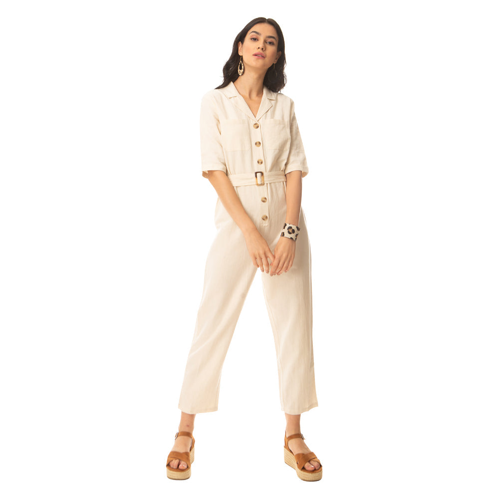 Combinaison fantaisie beige