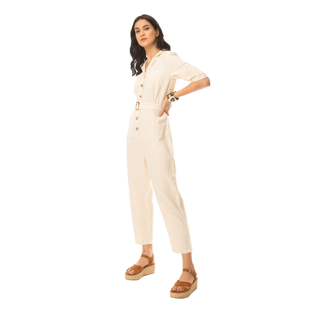 Combinaison fantaisie beige