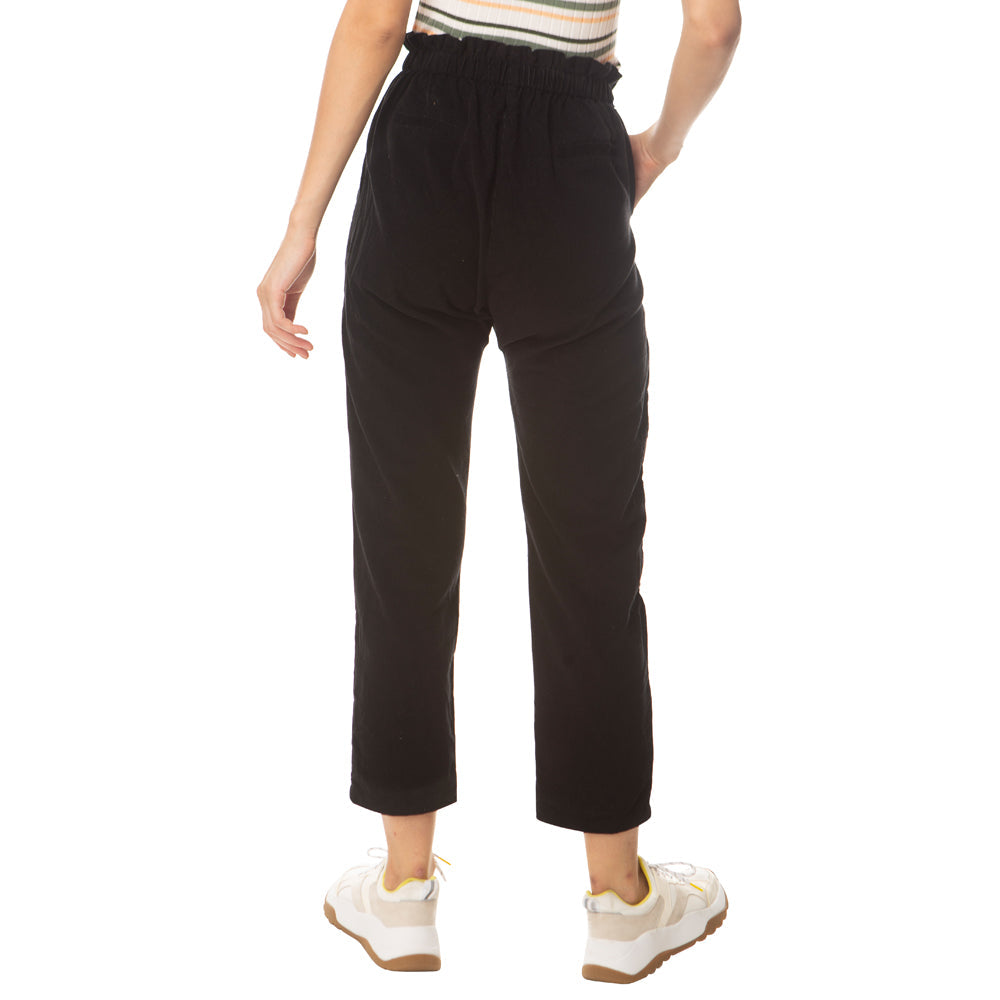 Pantalon noir en velours côtelé