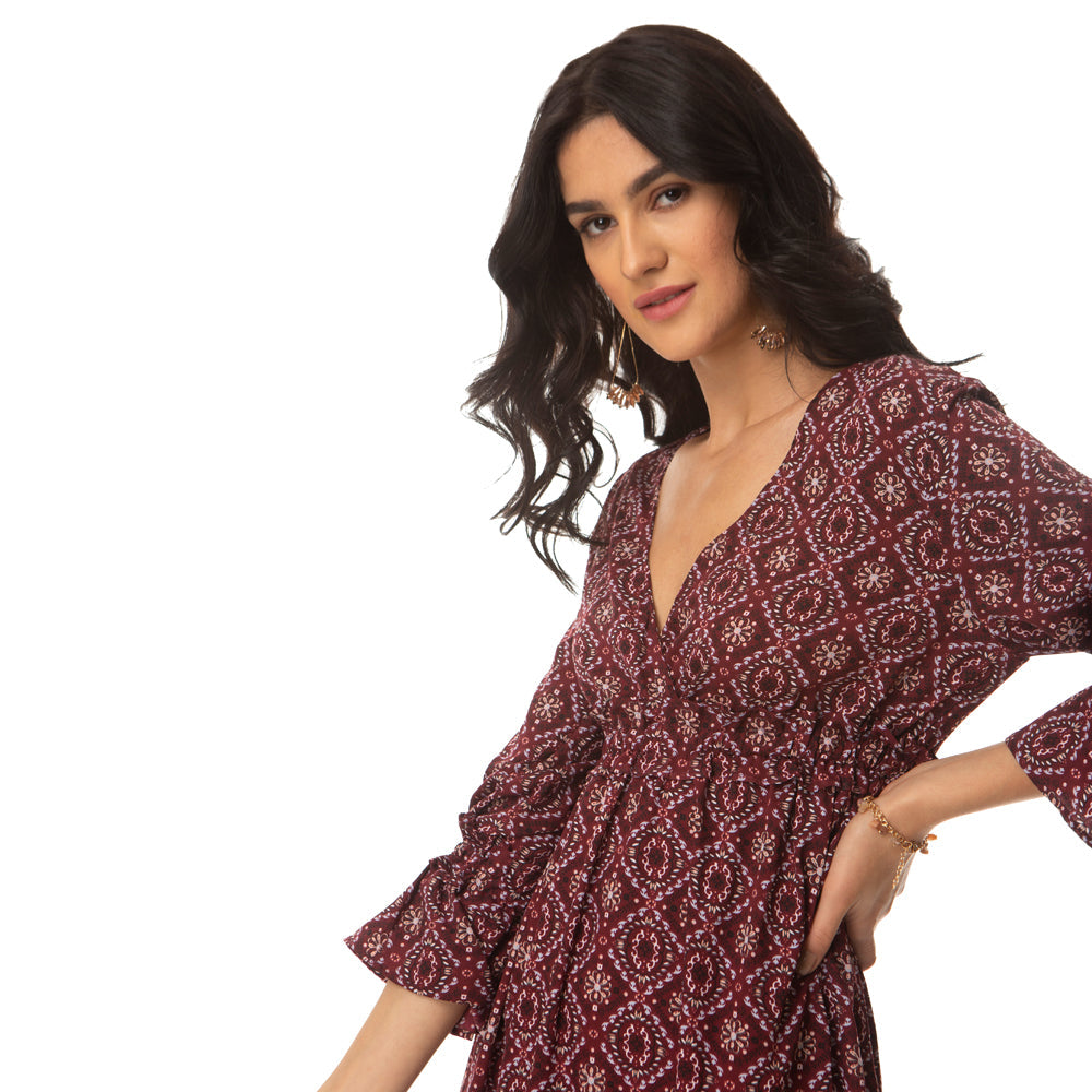 Robe midi Ajrakh