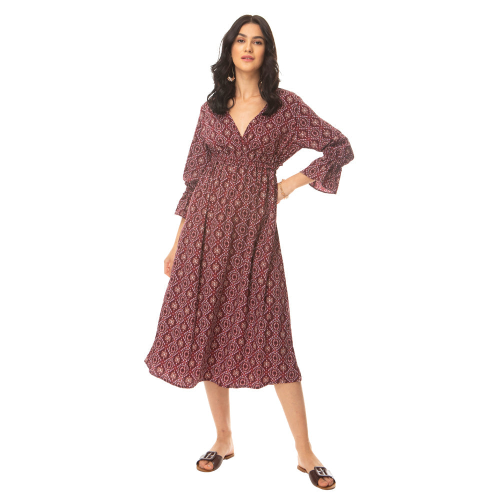 Robe midi Ajrakh