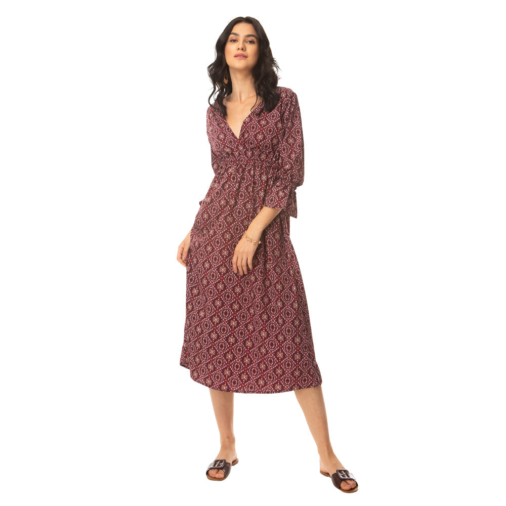 Robe midi Ajrakh