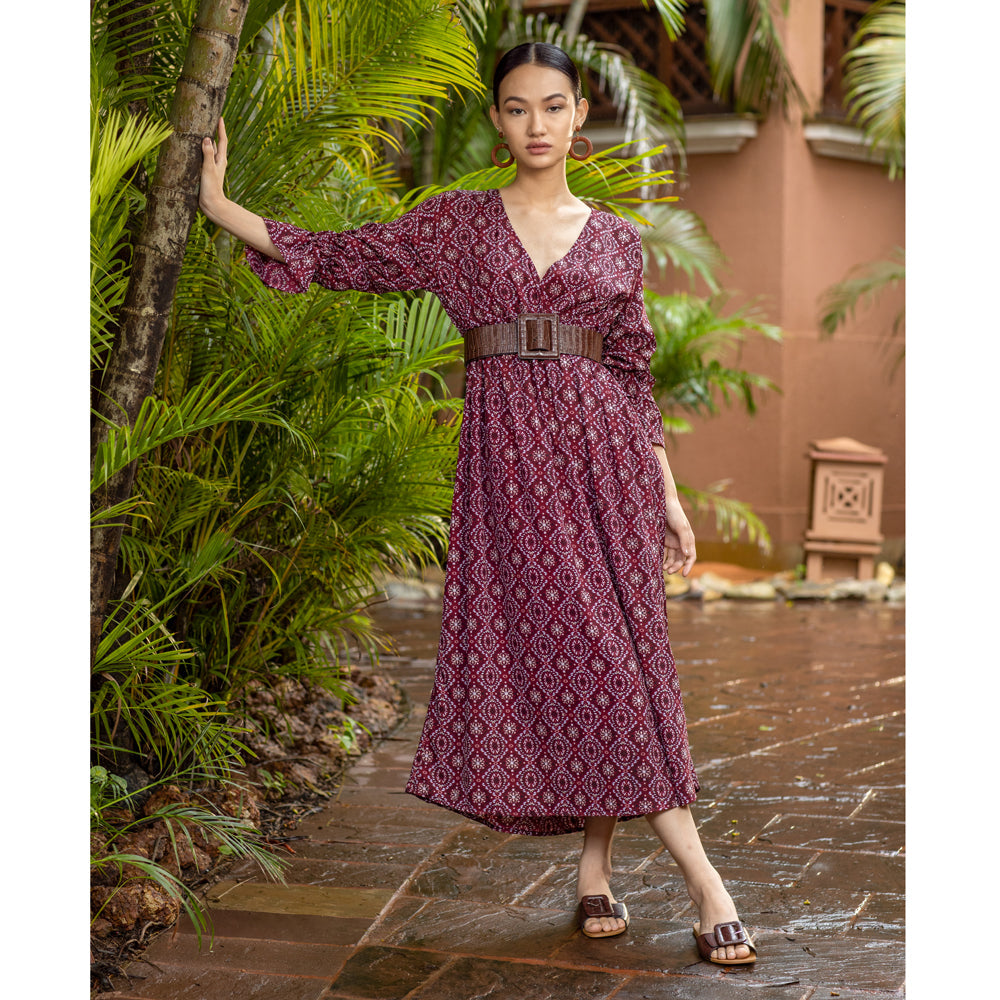 Robe midi Ajrakh