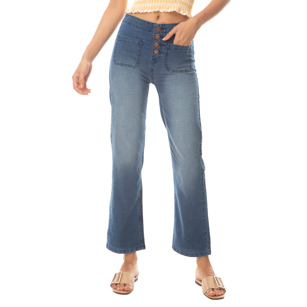 Jean Sprico taille haute boutonné