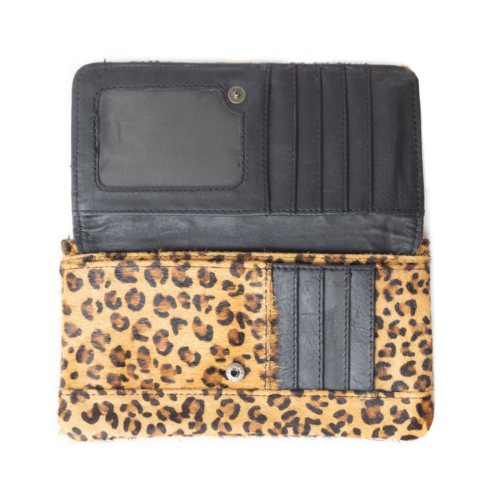 PORTEFEUILLE EN CUIR ET PEAU DE VACHE PETIT PRODUIT PHARES
