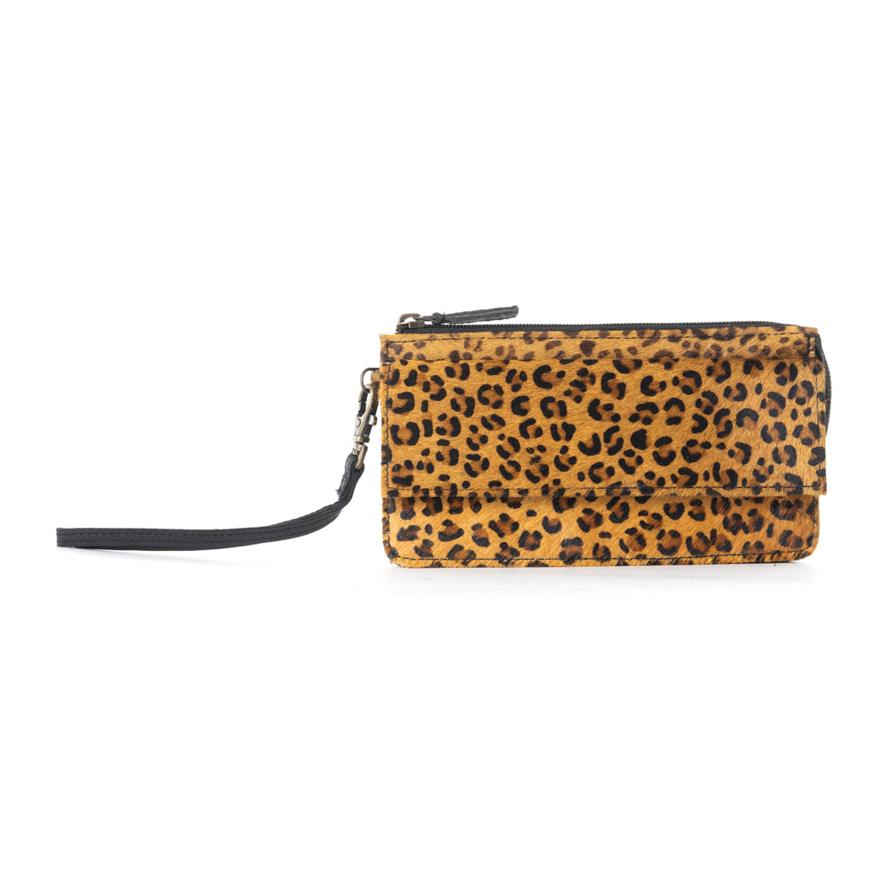 PORTEFEUILLE EN CUIR ET PEAU DE VACHE UPTOWN GIRL