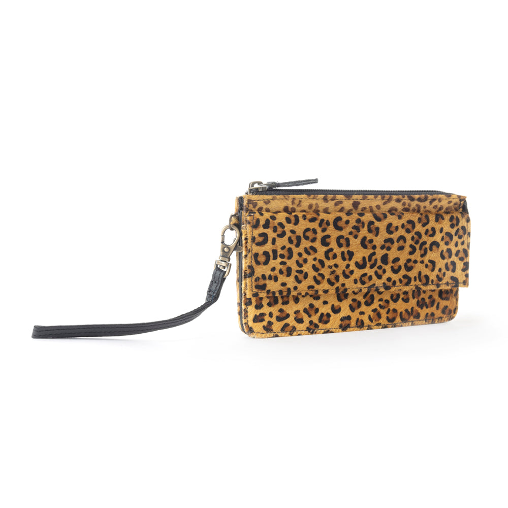 PORTEFEUILLE EN CUIR ET PEAU DE VACHE UPTOWN GIRL