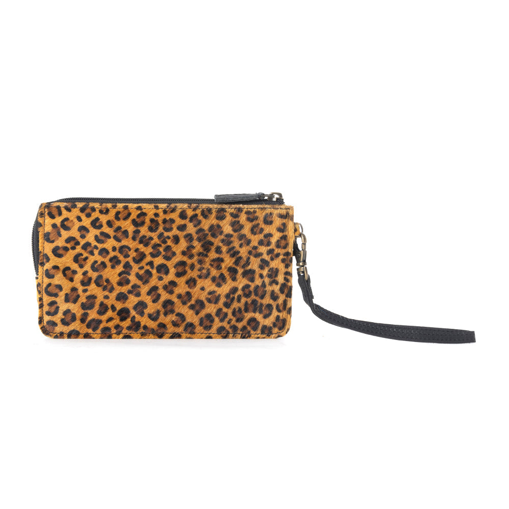 PORTEFEUILLE EN CUIR ET PEAU DE VACHE UPTOWN GIRL