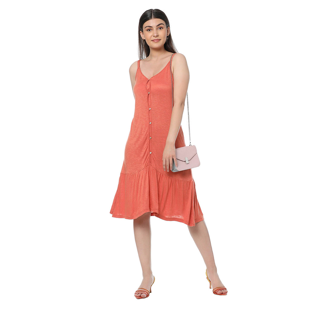 Robe orange élégante