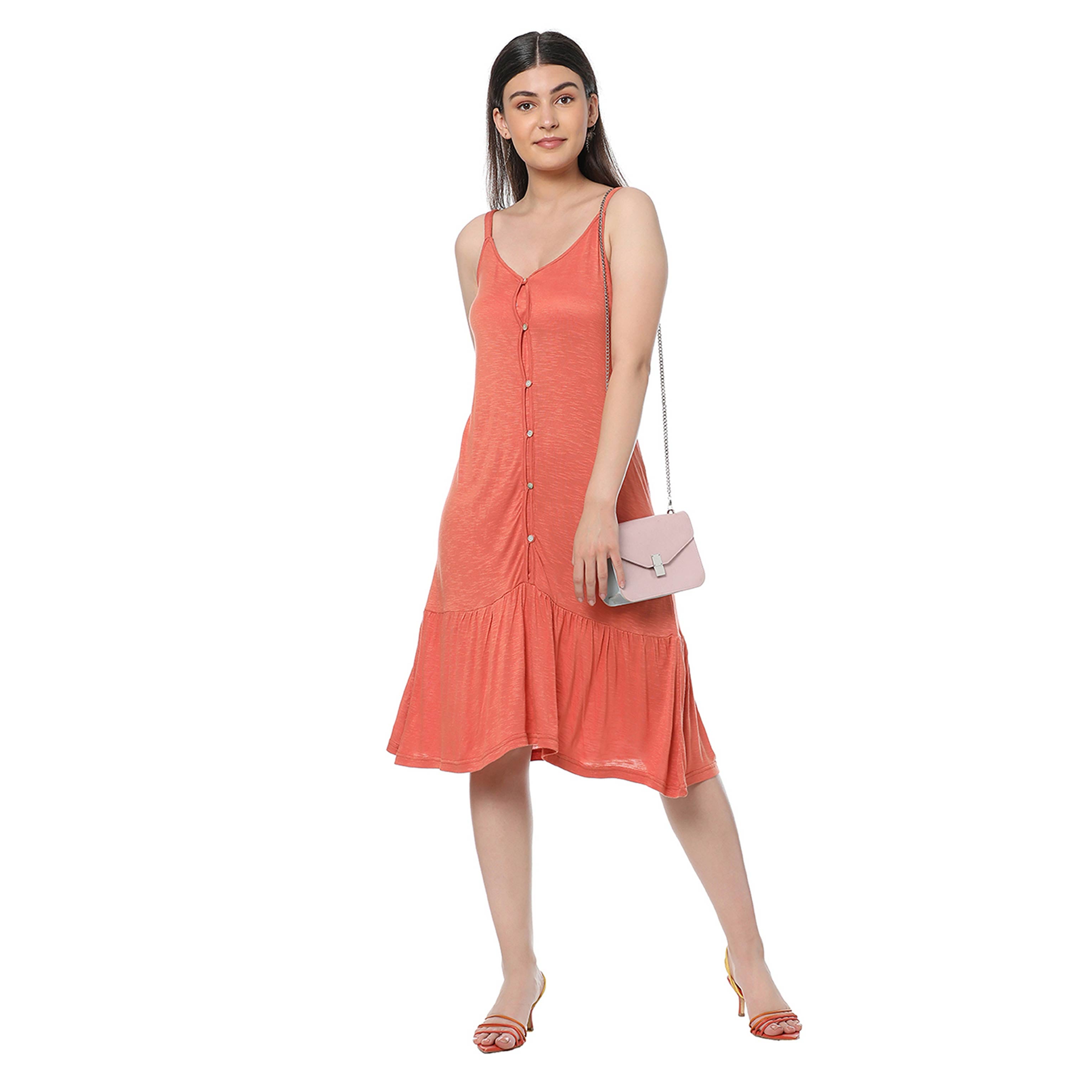 Robe orange élégante