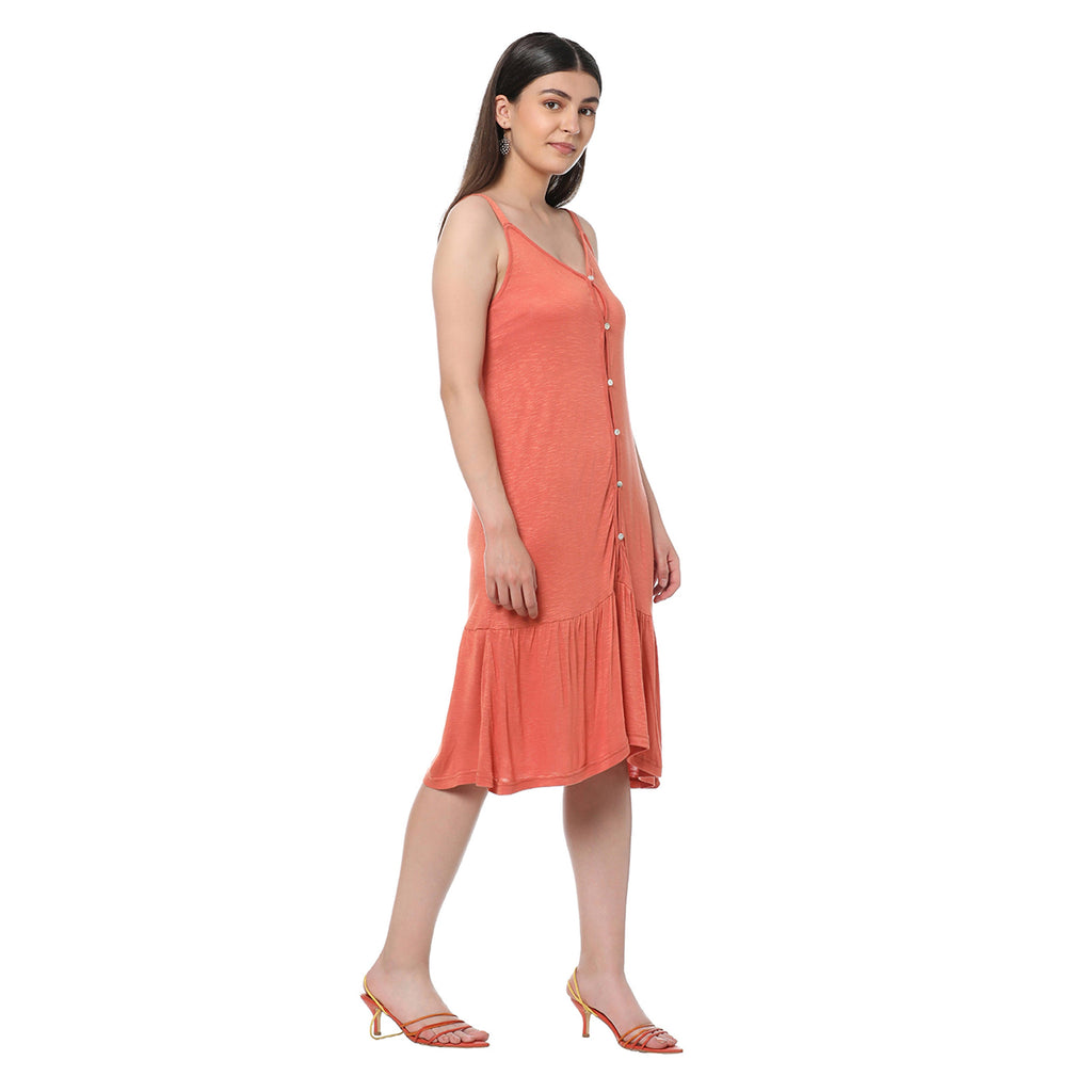 Robe orange élégante