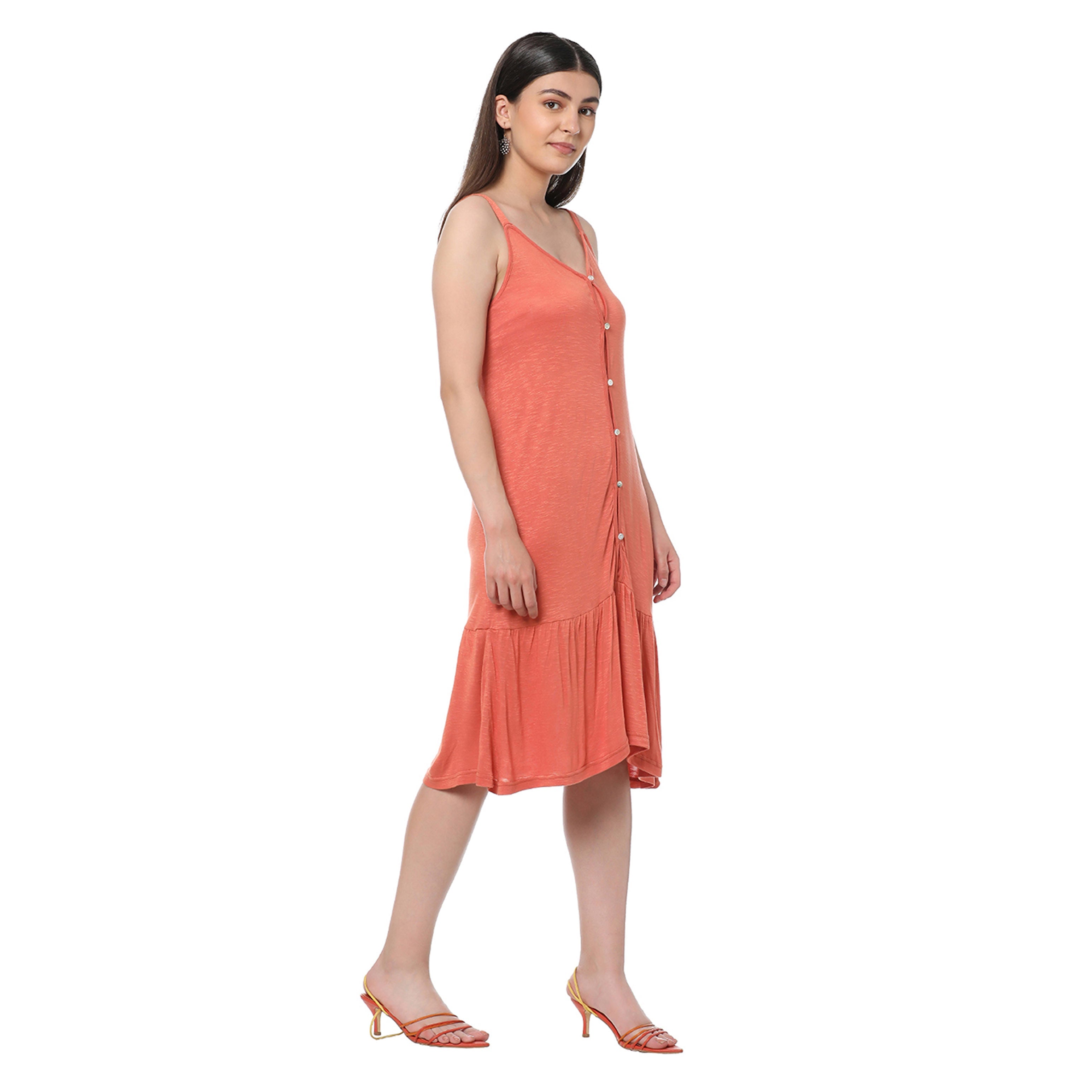 Robe orange élégante