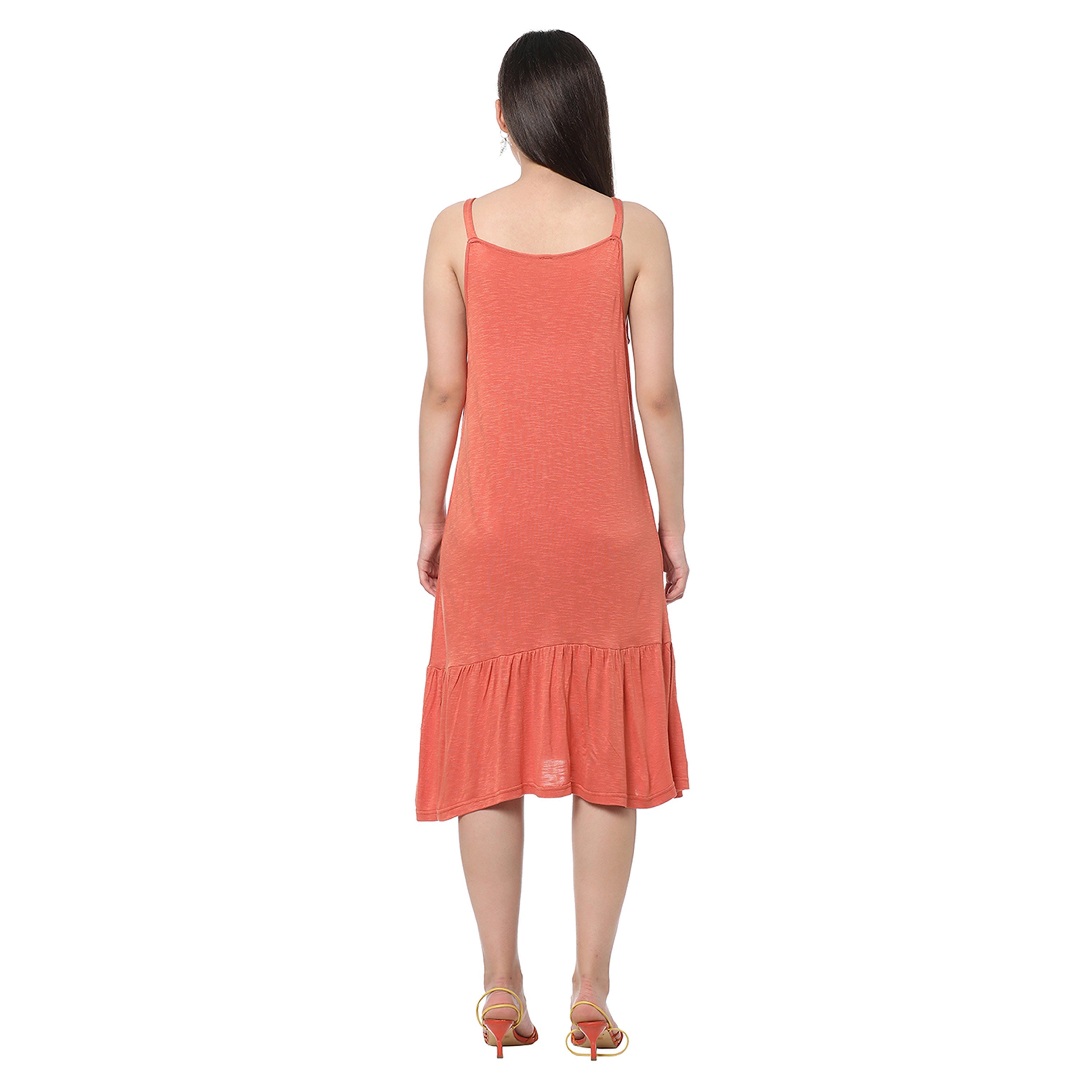 Robe orange élégante