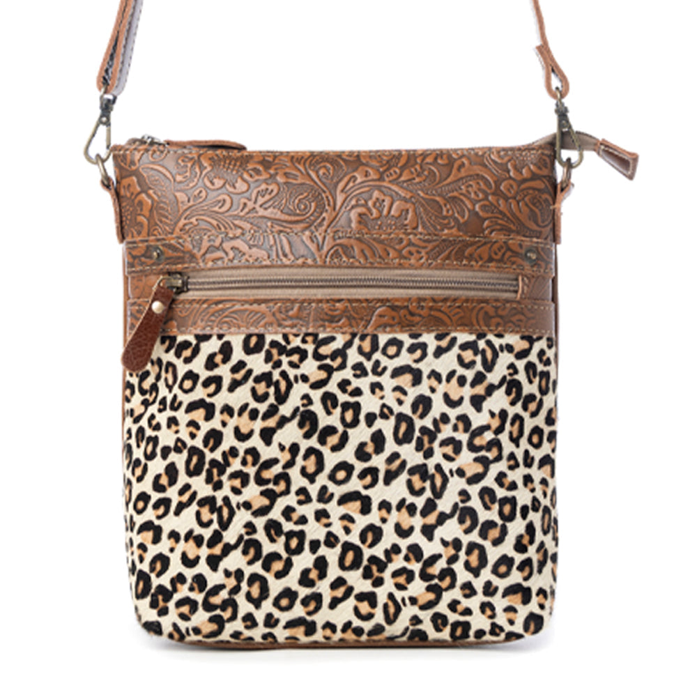 Sac en poil de poney imprimé léopard dynamique