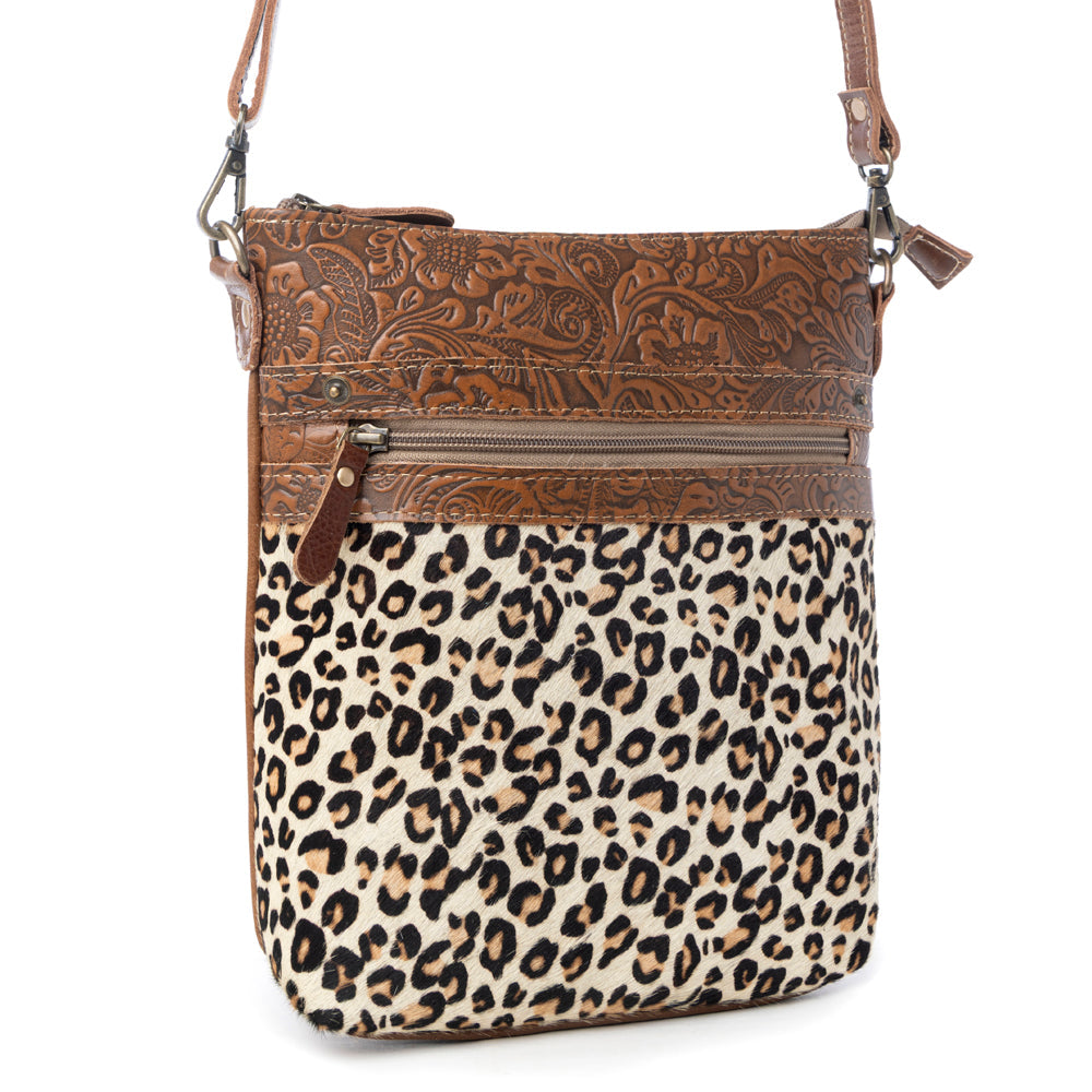 Sac en poil de poney imprimé léopard dynamique