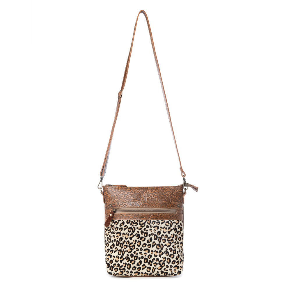 Sac en poil de poney imprimé léopard dynamique