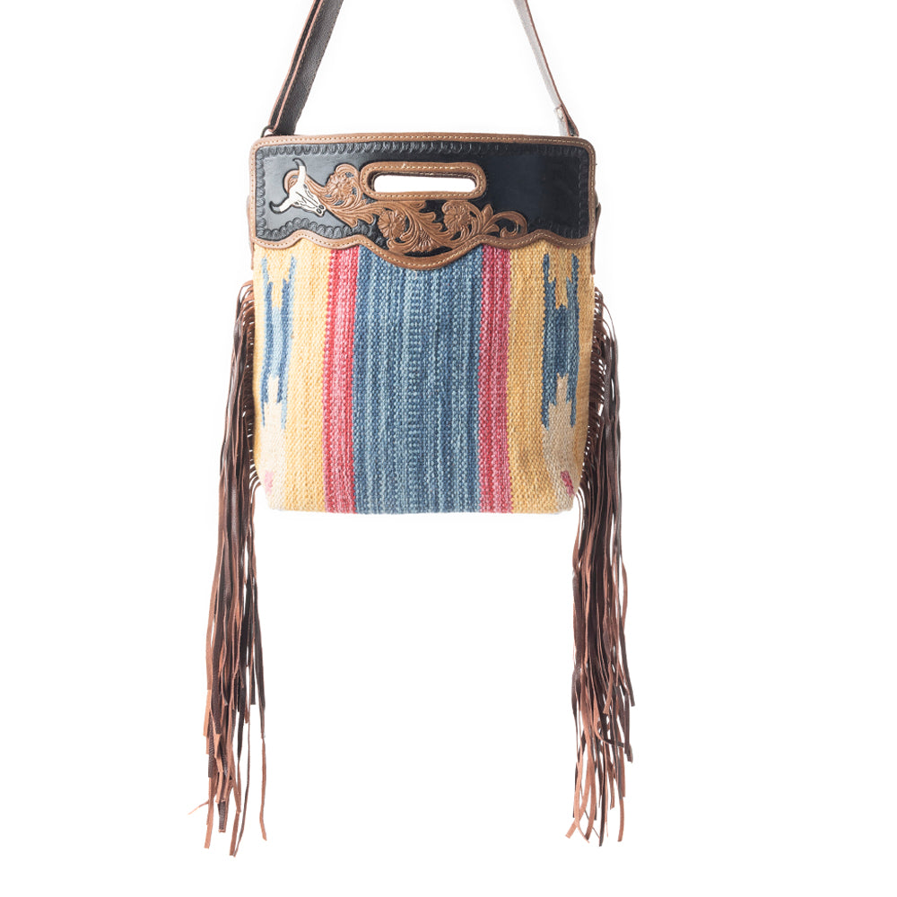 SAC EN CUIR REPOUSSÉ BLUE STREAM