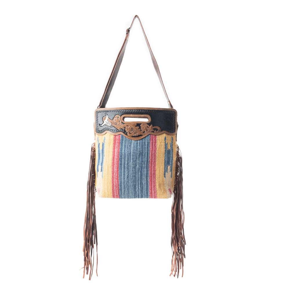 SAC EN CUIR REPOUSSÉ BLUE STREAM