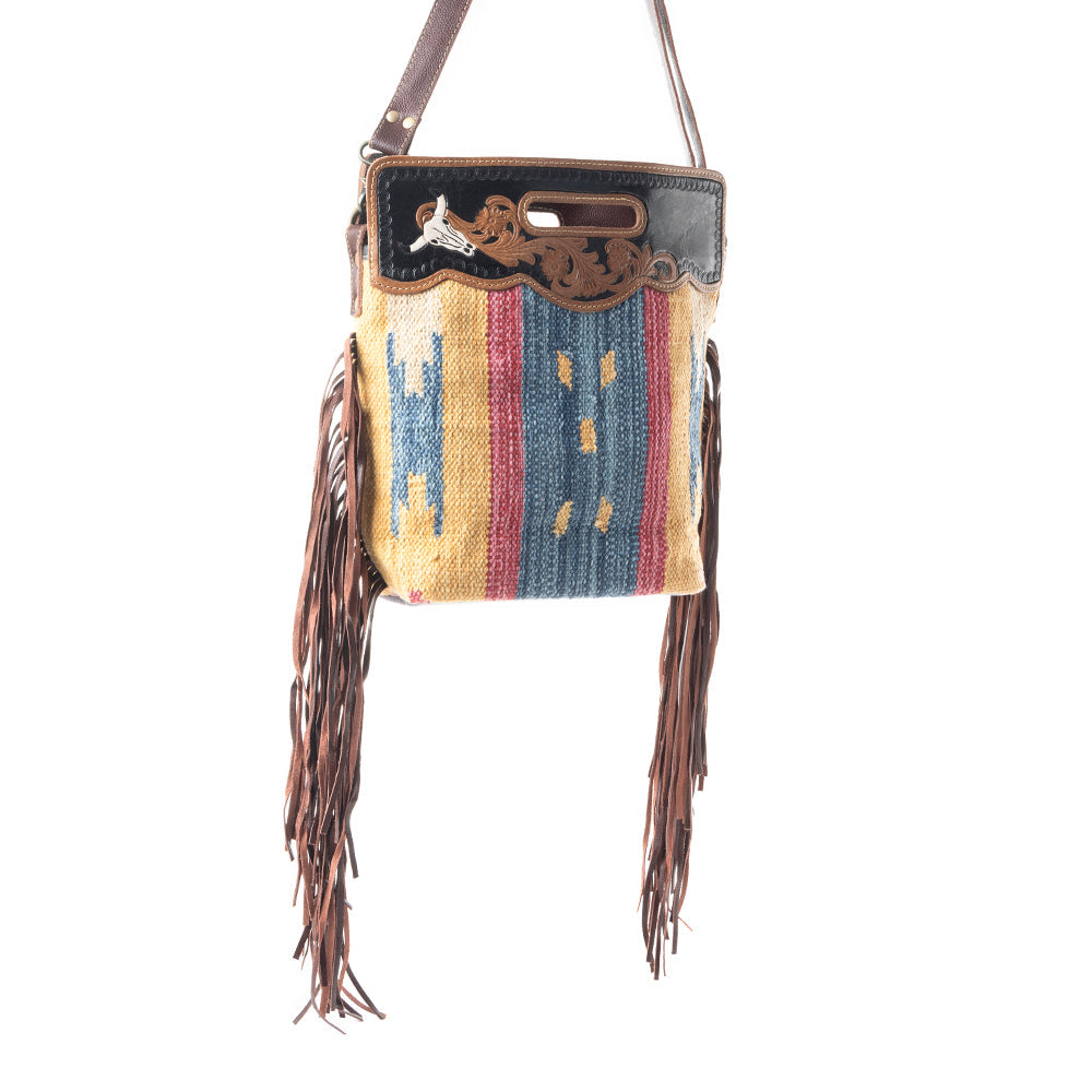 SAC EN CUIR REPOUSSÉ BLUE STREAM