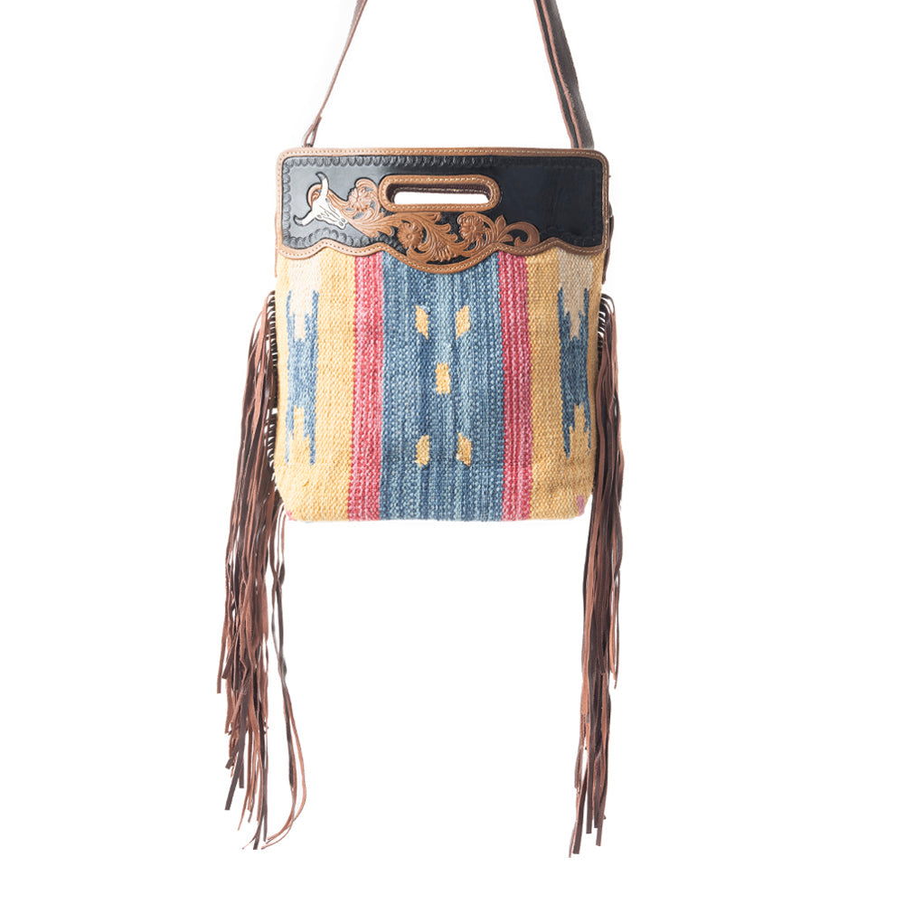 SAC EN CUIR REPOUSSÉ BLUE STREAM
