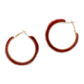 Boucles d'oreilles créoles vermillon