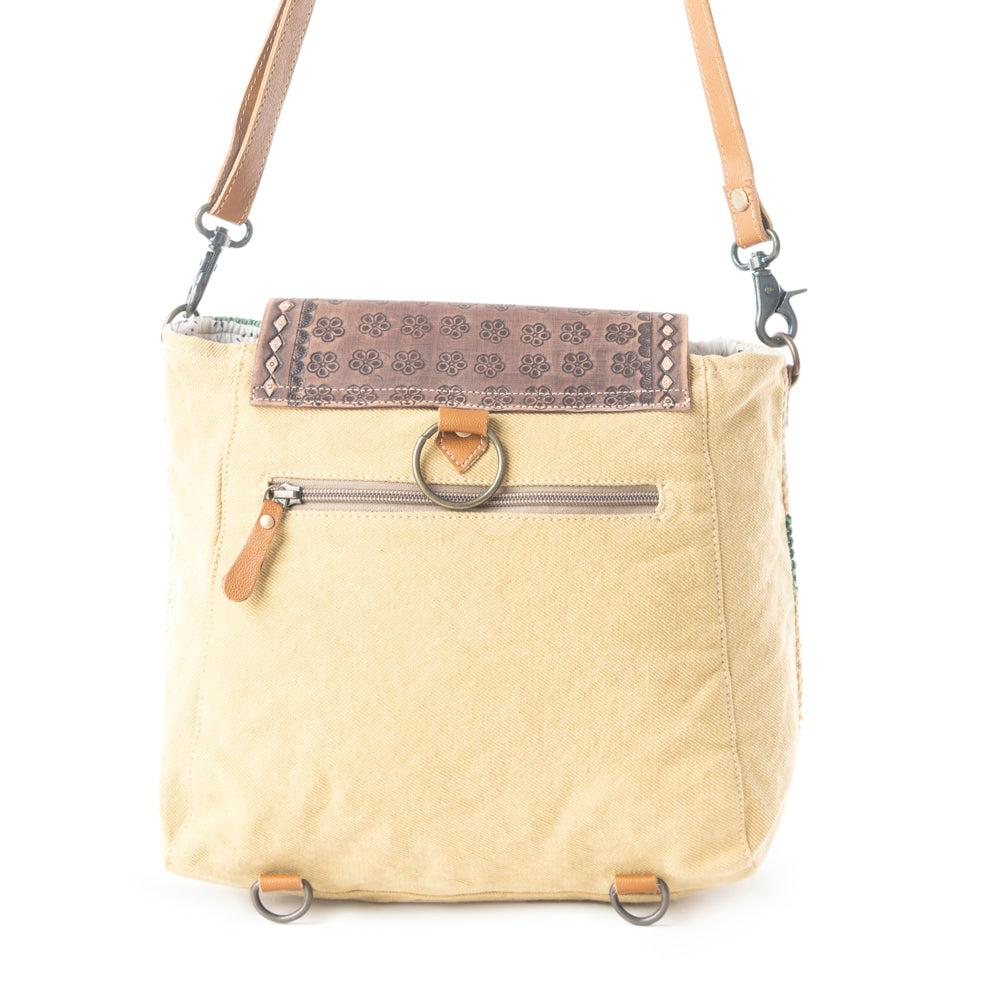 Sac écarlate gaufré et estampé à la main