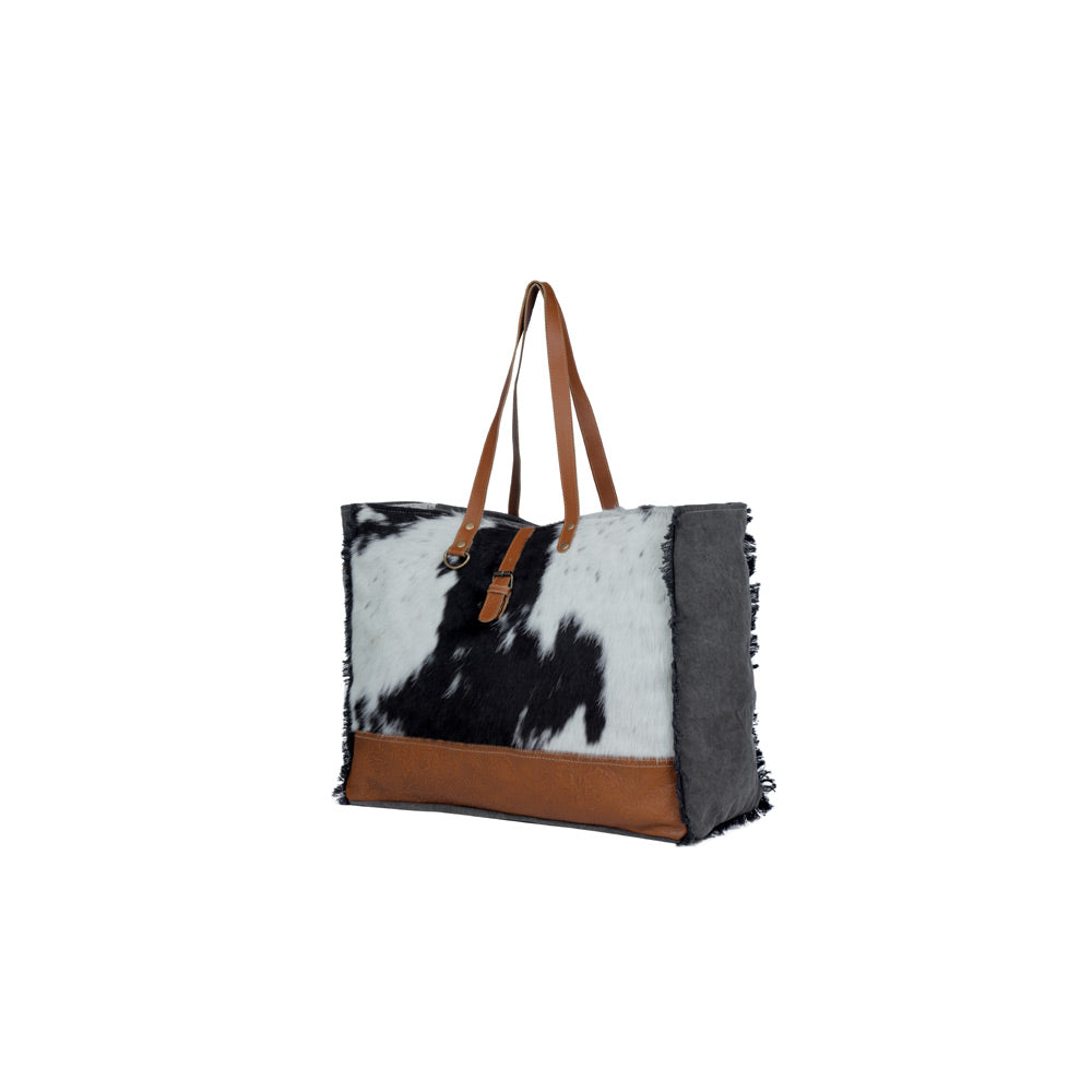 Sac Matty Affair en toile et en poils de vache