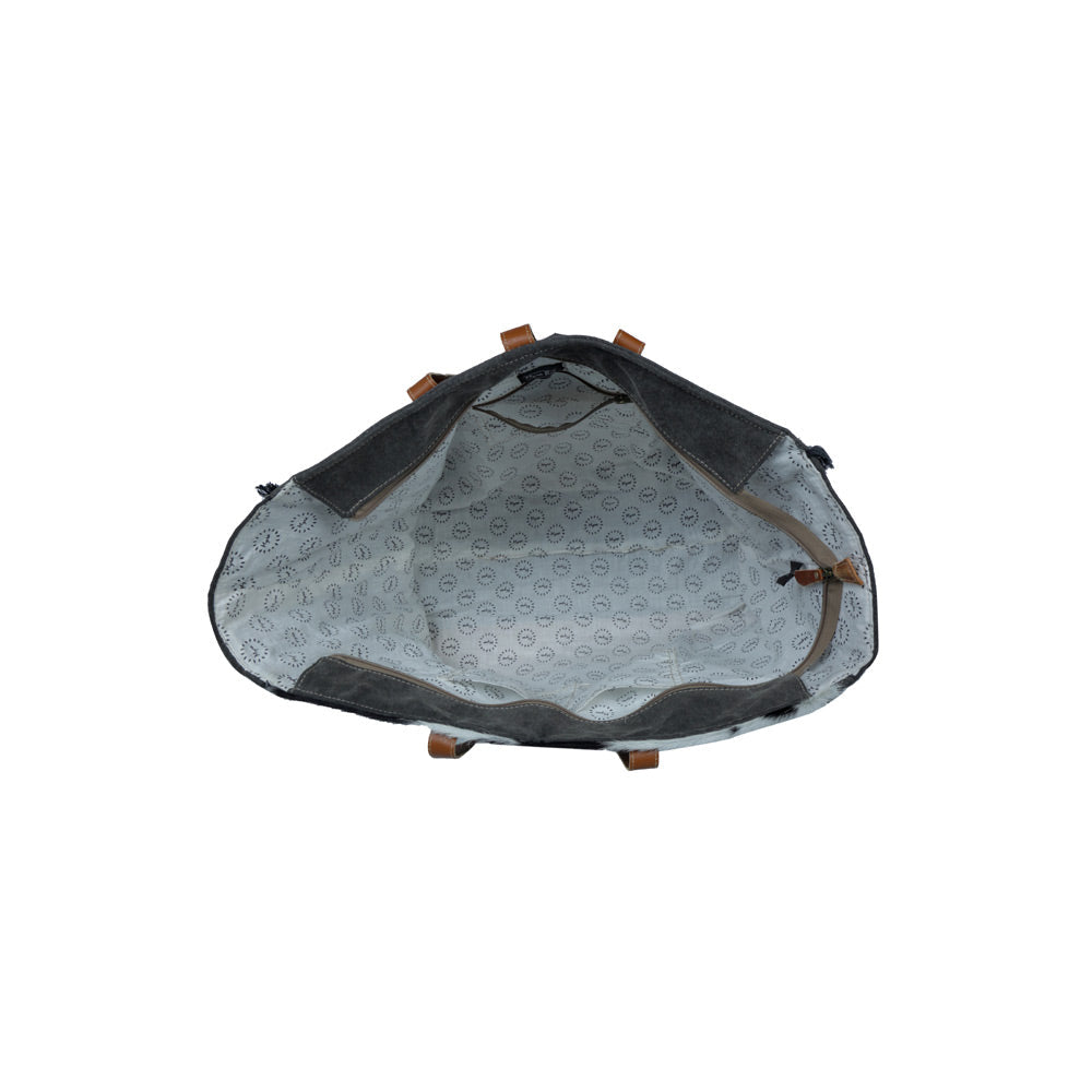 Sac Matty Affair en toile et en poils de vache