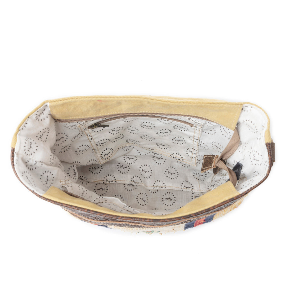 Sac à bandoulière jaune et parfumé
